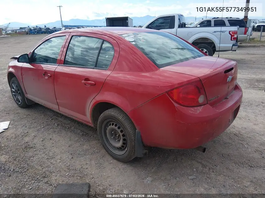 2007 Chevrolet Cobalt Ls VIN: 1G1AK55F577349951 Lot: 45537679
