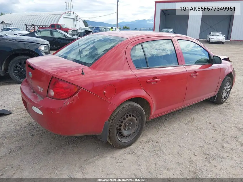 2007 Chevrolet Cobalt Ls VIN: 1G1AK55F577349951 Lot: 45537679