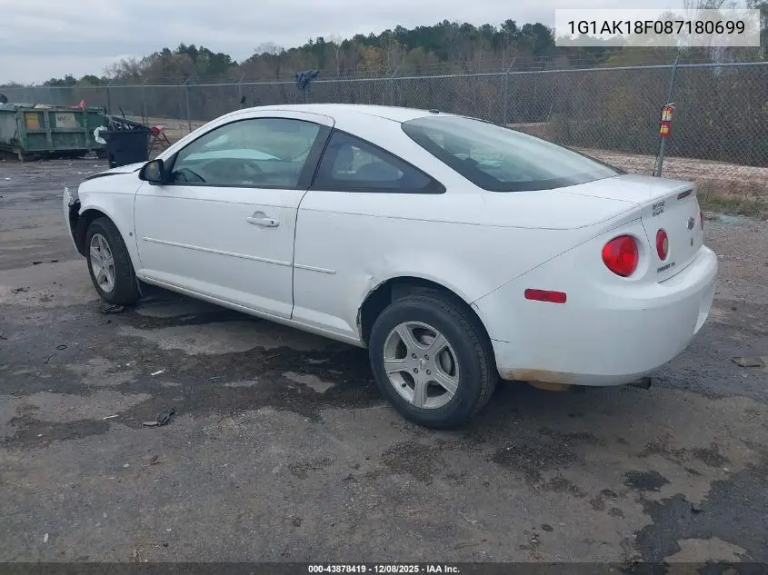 1G1AK18F087180699 2008 Chevrolet Cobalt Ls