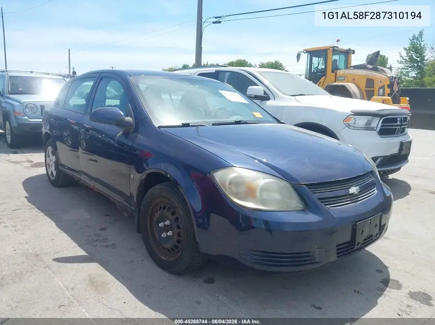 2008 Chevrolet Cobalt Lt VIN: 1G1AL58F287310194 Lot: 45268744