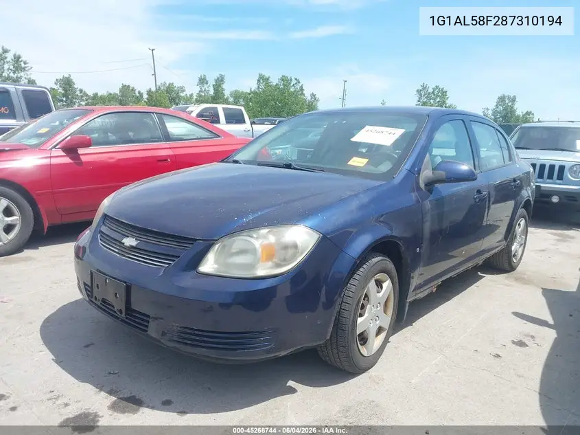 2008 Chevrolet Cobalt Lt VIN: 1G1AL58F287310194 Lot: 45268744