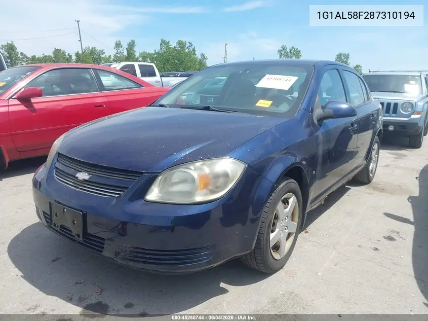 2008 Chevrolet Cobalt Lt VIN: 1G1AL58F287310194 Lot: 45268744