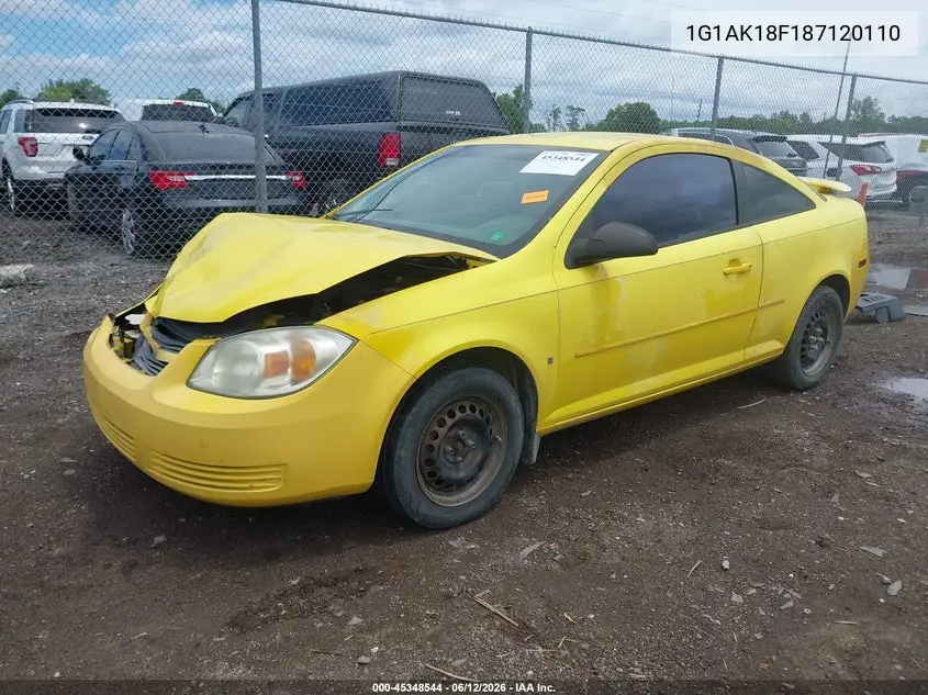 2008 Chevrolet Cobalt Ls VIN: 1G1AK18F187120110 Lot: 45348544