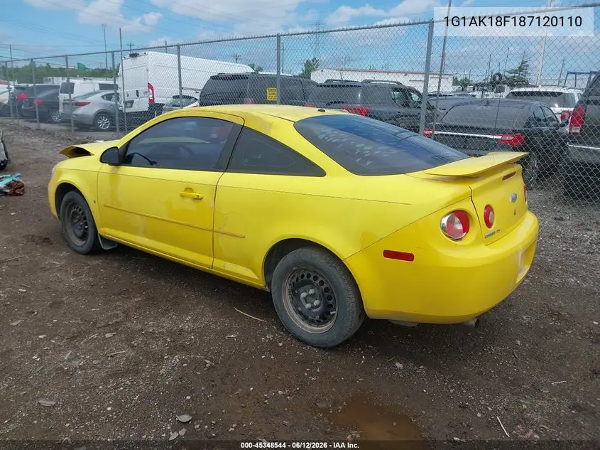 2008 Chevrolet Cobalt Ls VIN: 1G1AK18F187120110 Lot: 45348544