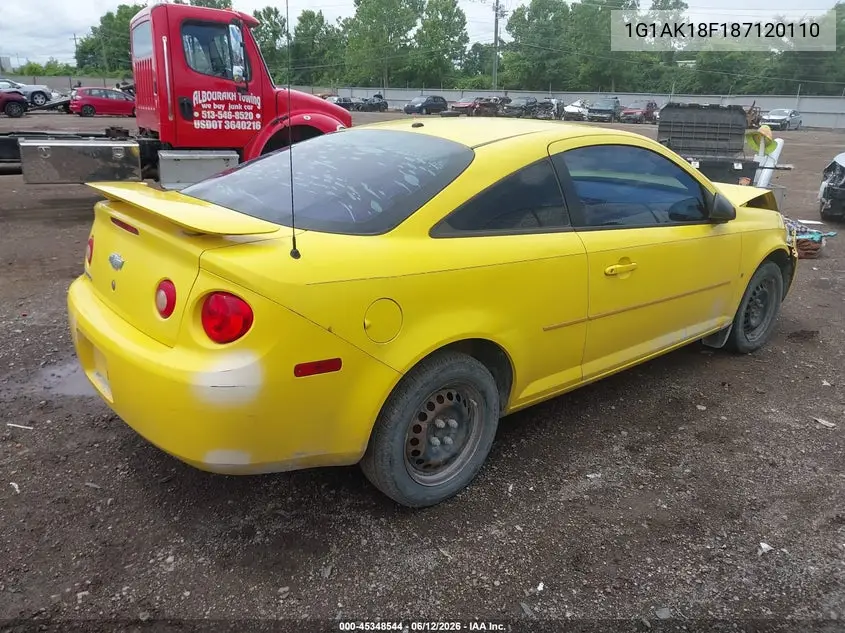 2008 Chevrolet Cobalt Ls VIN: 1G1AK18F187120110 Lot: 45348544