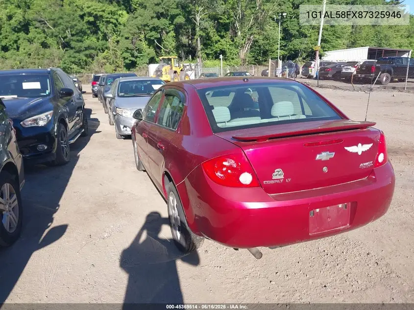 2008 Chevrolet Cobalt Lt VIN: 1G1AL58FX87325946 Lot: 45369514