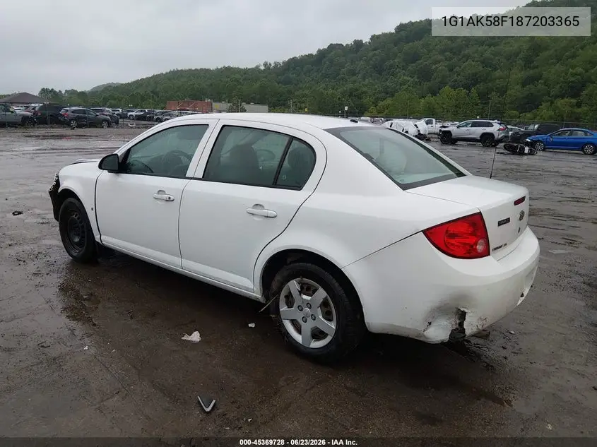 2008 Chevrolet Cobalt Ls VIN: 1G1AK58F187203365 Lot: 45369728