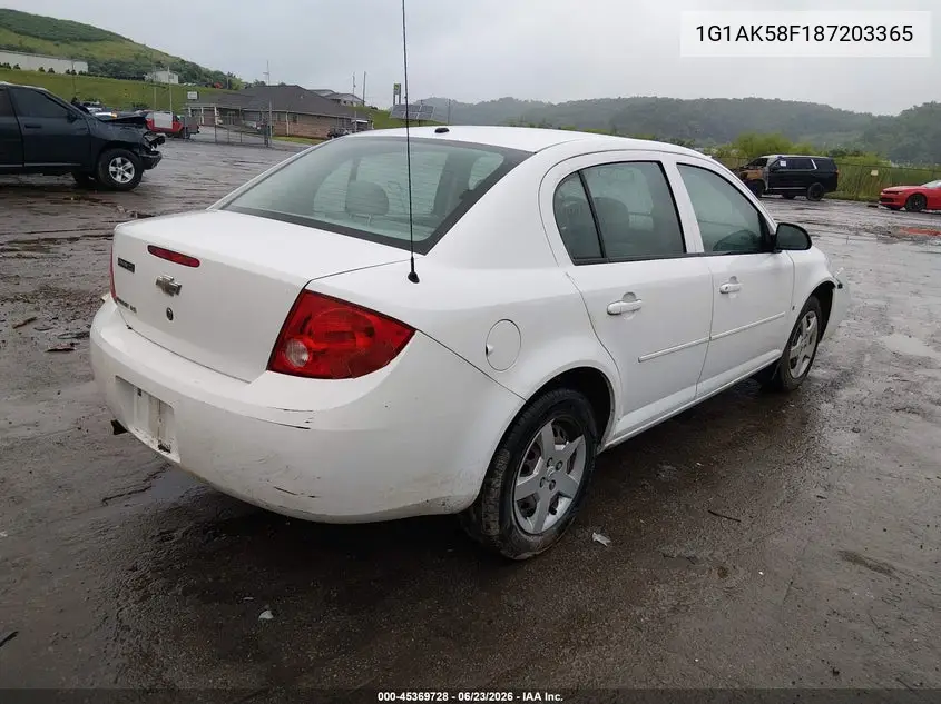 2008 Chevrolet Cobalt Ls VIN: 1G1AK58F187203365 Lot: 45369728