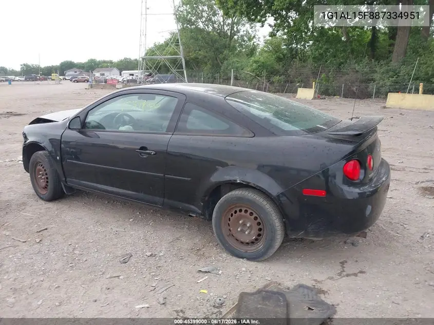 2008 Chevrolet Cobalt Lt VIN: 1G1AL15F887334951 Lot: 45399000