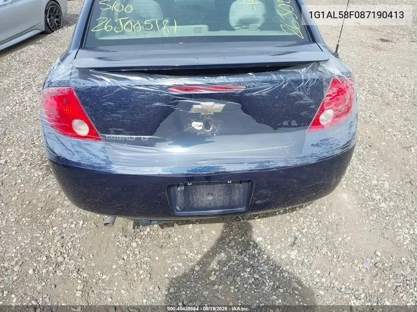 2008 Chevrolet Cobalt Lt VIN: 1G1AL58F087190413 Lot: 45439564
