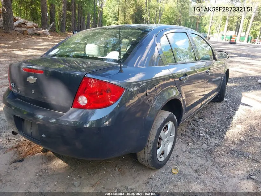 2008 Chevrolet Cobalt Ls VIN: 1G1AK58F287332151 Lot: 45483864