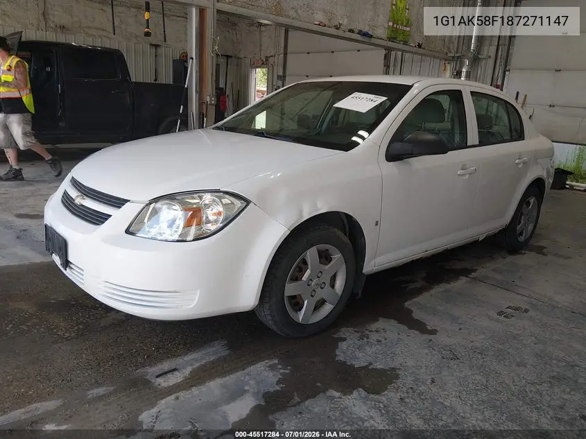 2008 Chevrolet Cobalt Ls VIN: 1G1AK58F187271147 Lot: 45517284