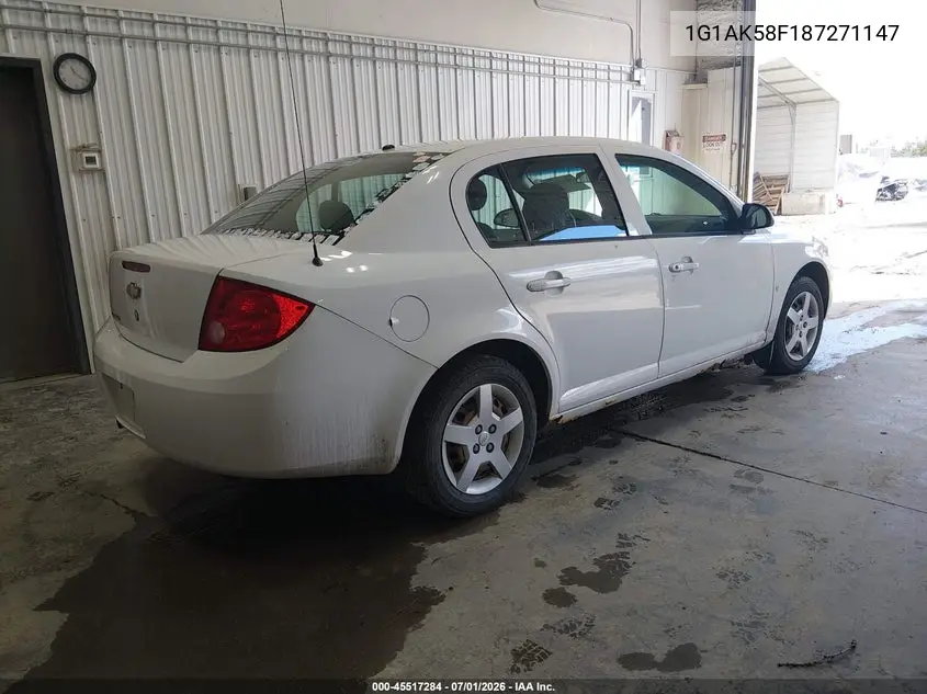 2008 Chevrolet Cobalt Ls VIN: 1G1AK58F187271147 Lot: 45517284