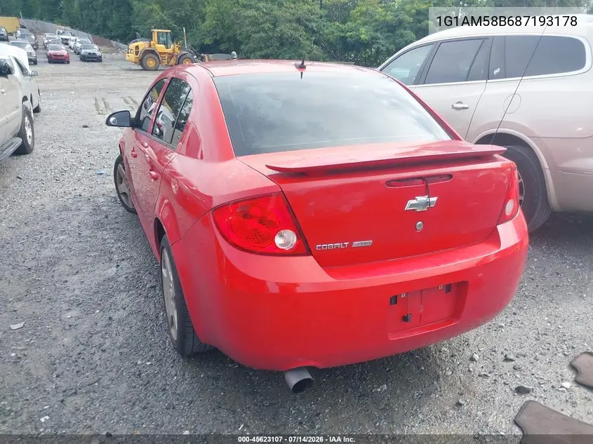 2008 Chevrolet Cobalt Sport VIN: 1G1AM58B687193178 Lot: 45623107