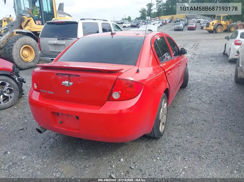 2008 Chevrolet Cobalt Sport VIN: 1G1AM58B687193178 Lot: 45623107