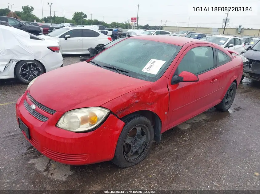 2008 Chevrolet Cobalt Lt VIN: 1G1AL18F087203184 Lot: 45636343