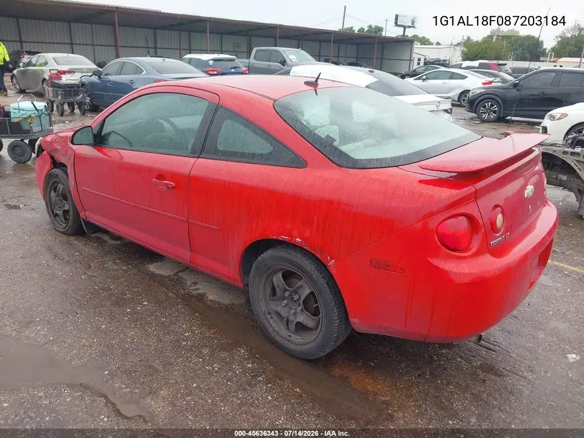 2008 Chevrolet Cobalt Lt VIN: 1G1AL18F087203184 Lot: 45636343