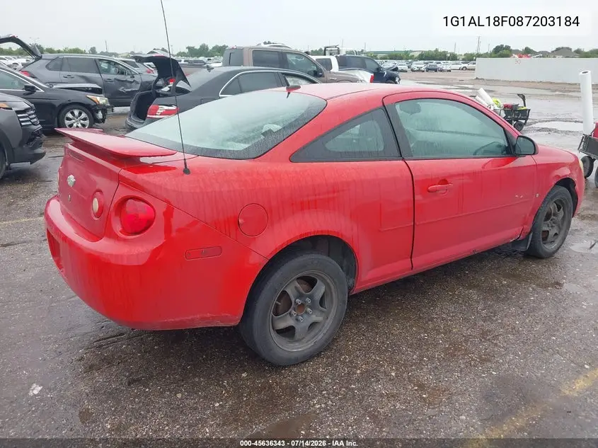 2008 Chevrolet Cobalt Lt VIN: 1G1AL18F087203184 Lot: 45636343