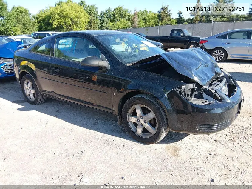 2009 Chevrolet Cobalt Ls VIN: 1G1AS18HX97192751 Lot: 45370514