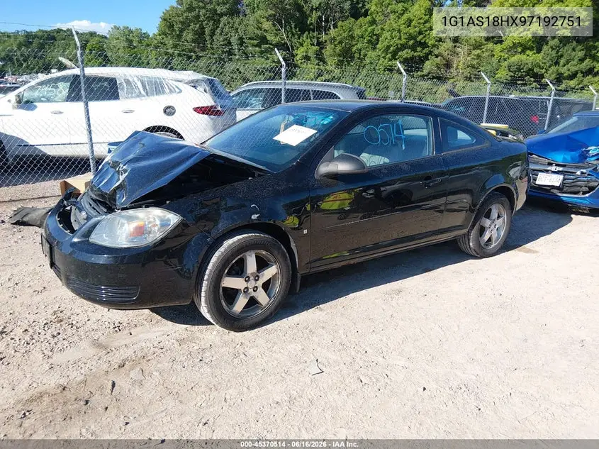 2009 Chevrolet Cobalt Ls VIN: 1G1AS18HX97192751 Lot: 45370514