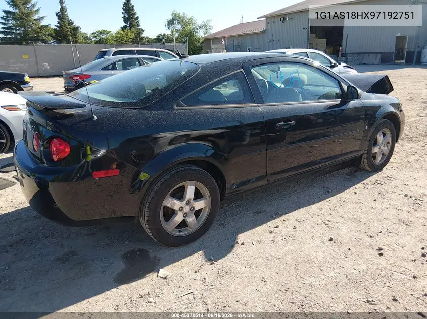 2009 Chevrolet Cobalt Ls VIN: 1G1AS18HX97192751 Lot: 45370514