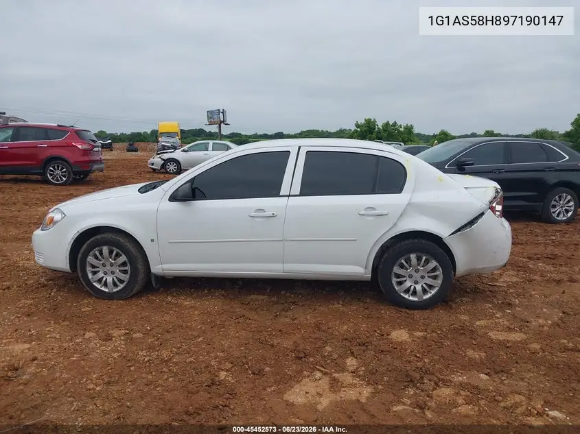 2009 Chevrolet Cobalt Ls VIN: 1G1AS58H897190147 Lot: 45452573