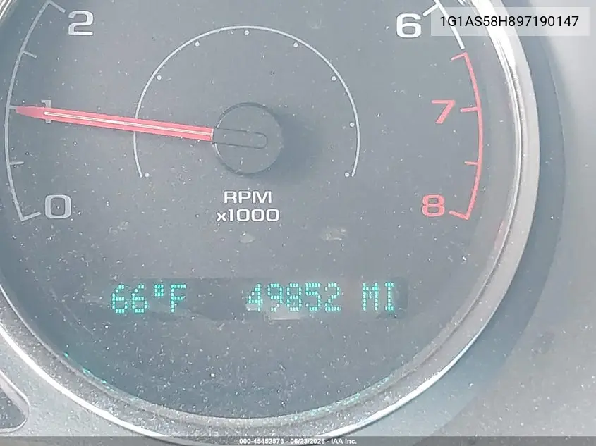 2009 Chevrolet Cobalt Ls VIN: 1G1AS58H897190147 Lot: 45452573