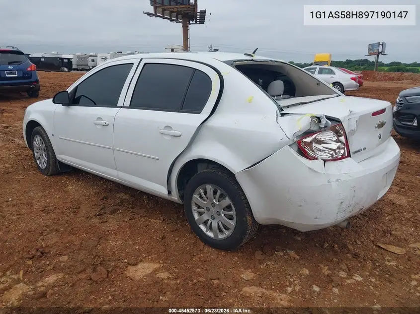 2009 Chevrolet Cobalt Ls VIN: 1G1AS58H897190147 Lot: 45452573