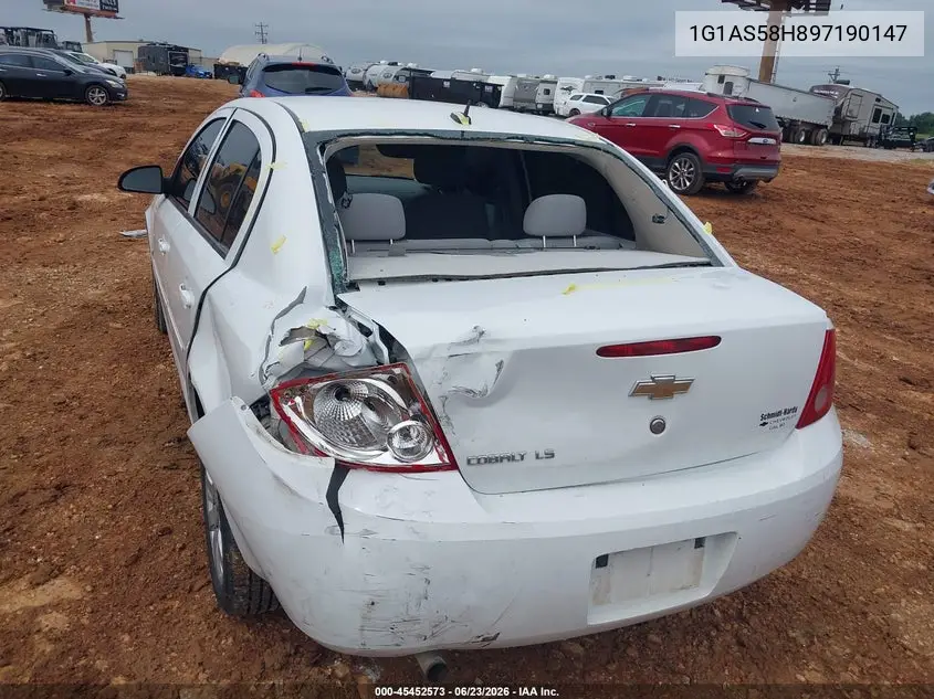 2009 Chevrolet Cobalt Ls VIN: 1G1AS58H897190147 Lot: 45452573