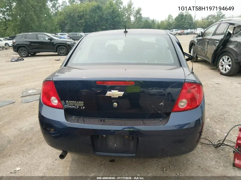 2009 Chevrolet Cobalt Lt VIN: 1G1AT58H197194649 Lot: 45654840