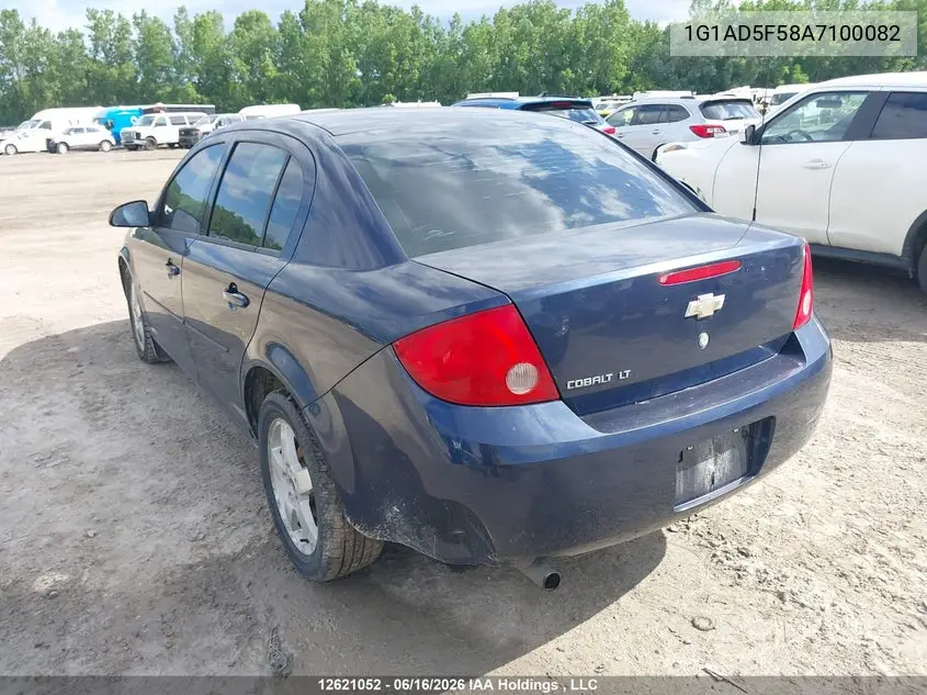 2010 Chevrolet Cobalt Lt VIN: 1G1AD5F58A7100082 Lot: 12621052