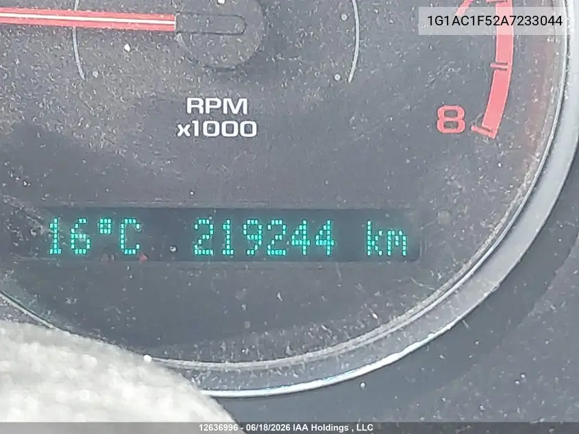 2010 Chevrolet Cobalt 1Lt VIN: 1G1AC1F52A7233044 Lot: 12636996