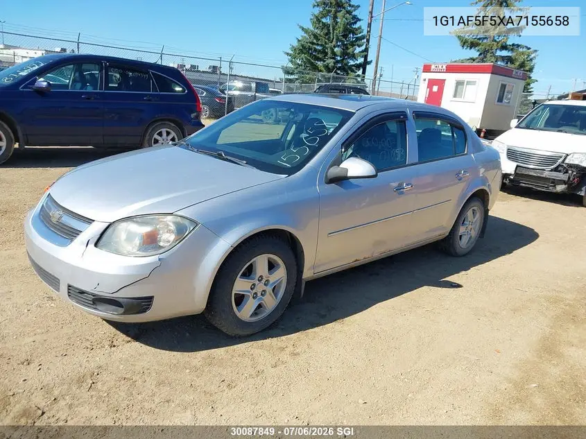 2010 Chevrolet Cobalt 2Lt VIN: 1G1AF5F5XA7155658 Lot: 30087849