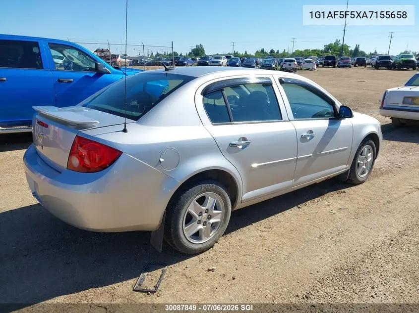 2010 Chevrolet Cobalt 2Lt VIN: 1G1AF5F5XA7155658 Lot: 30087849