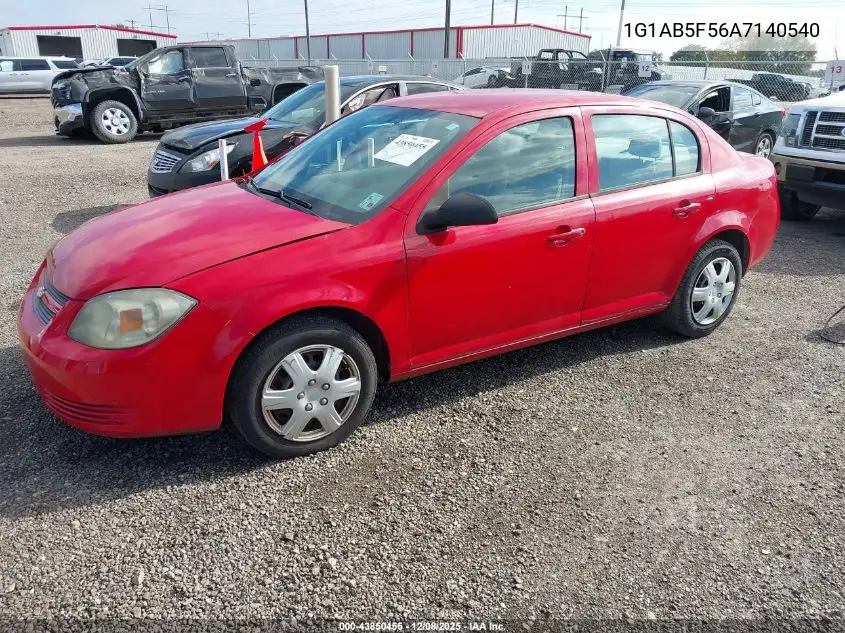 1G1AB5F56A7140540 2010 Chevrolet Cobalt Ls