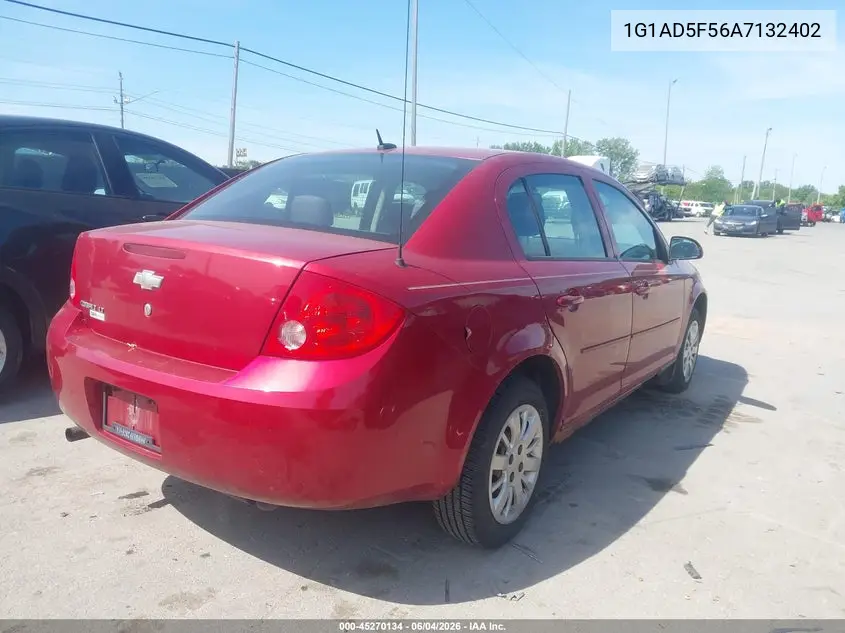 2010 Chevrolet Cobalt Lt VIN: 1G1AD5F56A7132402 Lot: 45270134