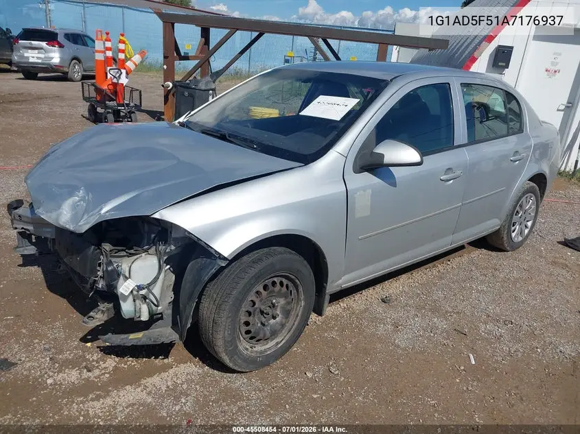 2010 Chevrolet Cobalt Lt VIN: 1G1AD5F51A7176937 Lot: 45508454