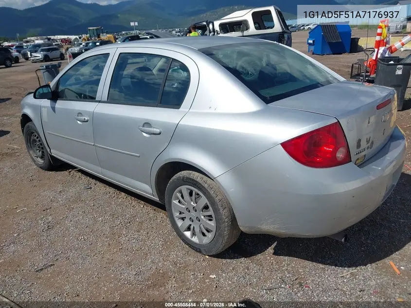 2010 Chevrolet Cobalt Lt VIN: 1G1AD5F51A7176937 Lot: 45508454