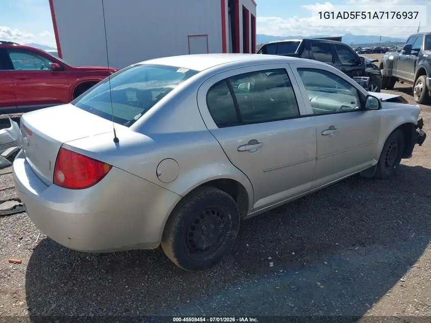 2010 Chevrolet Cobalt Lt VIN: 1G1AD5F51A7176937 Lot: 45508454