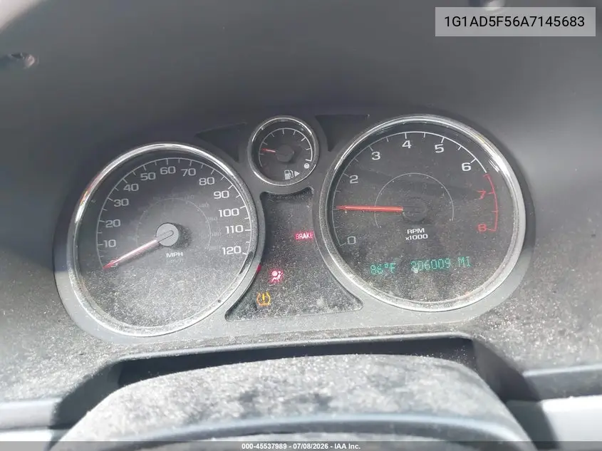 2010 Chevrolet Cobalt Lt VIN: 1G1AD5F56A7145683 Lot: 45537989
