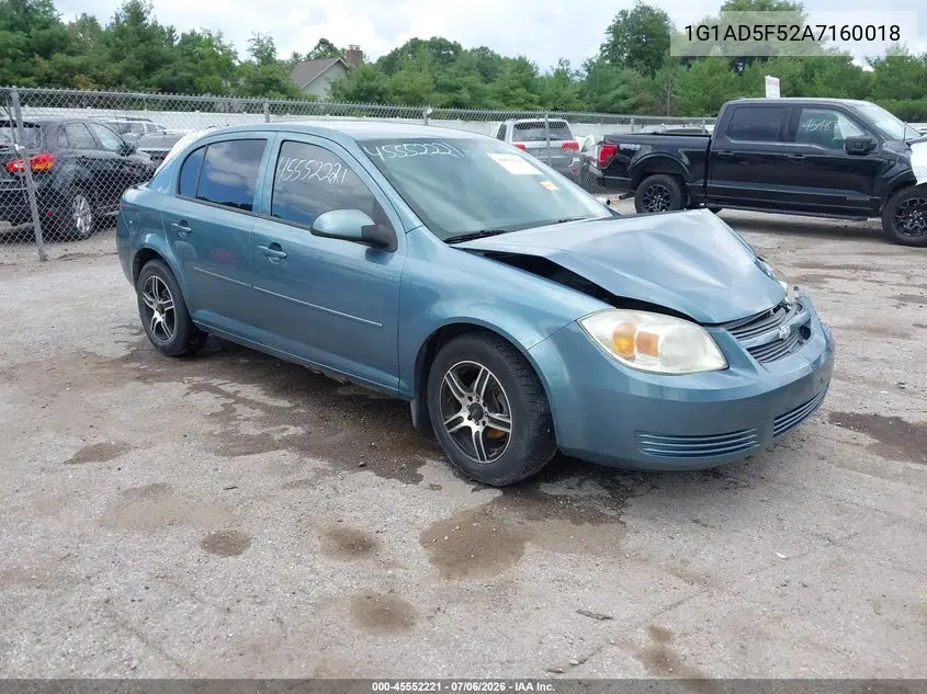 2010 Chevrolet Cobalt Lt VIN: 1G1AD5F52A7160018 Lot: 45552221