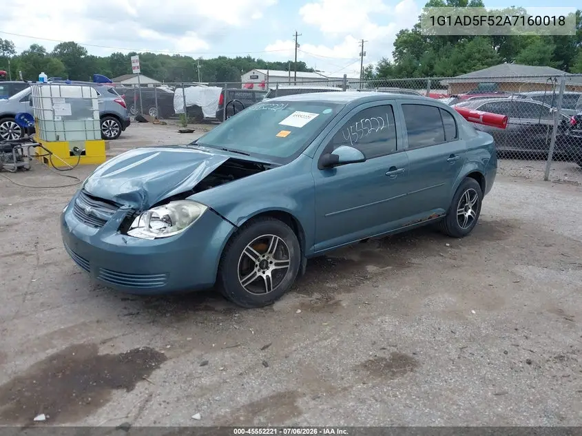 2010 Chevrolet Cobalt Lt VIN: 1G1AD5F52A7160018 Lot: 45552221