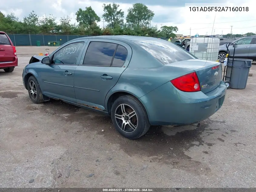 2010 Chevrolet Cobalt Lt VIN: 1G1AD5F52A7160018 Lot: 45552221