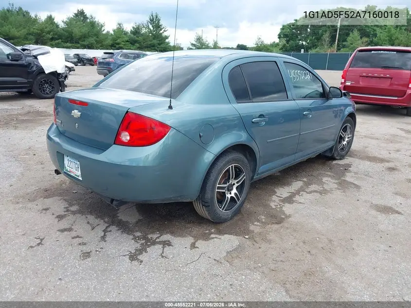 2010 Chevrolet Cobalt Lt VIN: 1G1AD5F52A7160018 Lot: 45552221