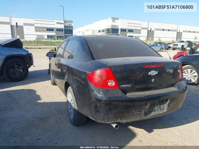 2010 Chevrolet Cobalt Ls VIN: 1G1AB5F51A7106800 Lot: 45564316