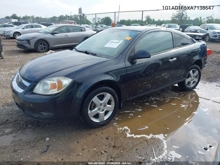2010 Chevrolet Cobalt Lt VIN: 1G1AD1F5XA7138647 Lot: 45576202