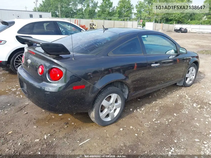 2010 Chevrolet Cobalt Lt VIN: 1G1AD1F5XA7138647 Lot: 45576202