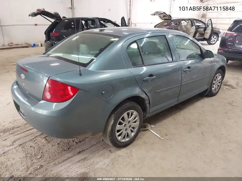 2010 Chevrolet Cobalt Ls VIN: 1G1AB5F58A7115848 Lot: 45604027