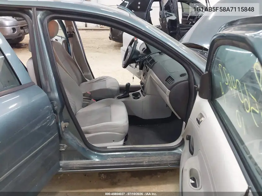 2010 Chevrolet Cobalt Ls VIN: 1G1AB5F58A7115848 Lot: 45604027