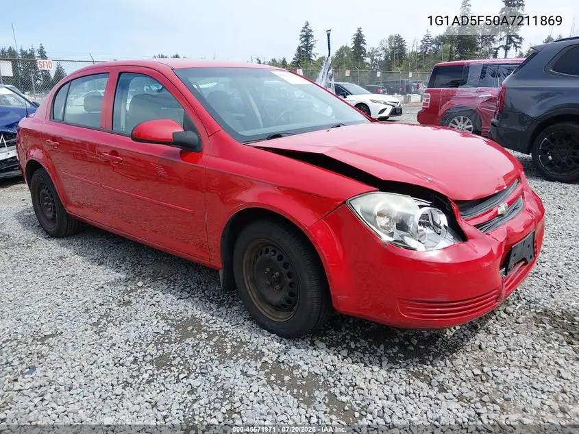 2010 Chevrolet Cobalt Lt VIN: 1G1AD5F50A7211869 Lot: 45671971